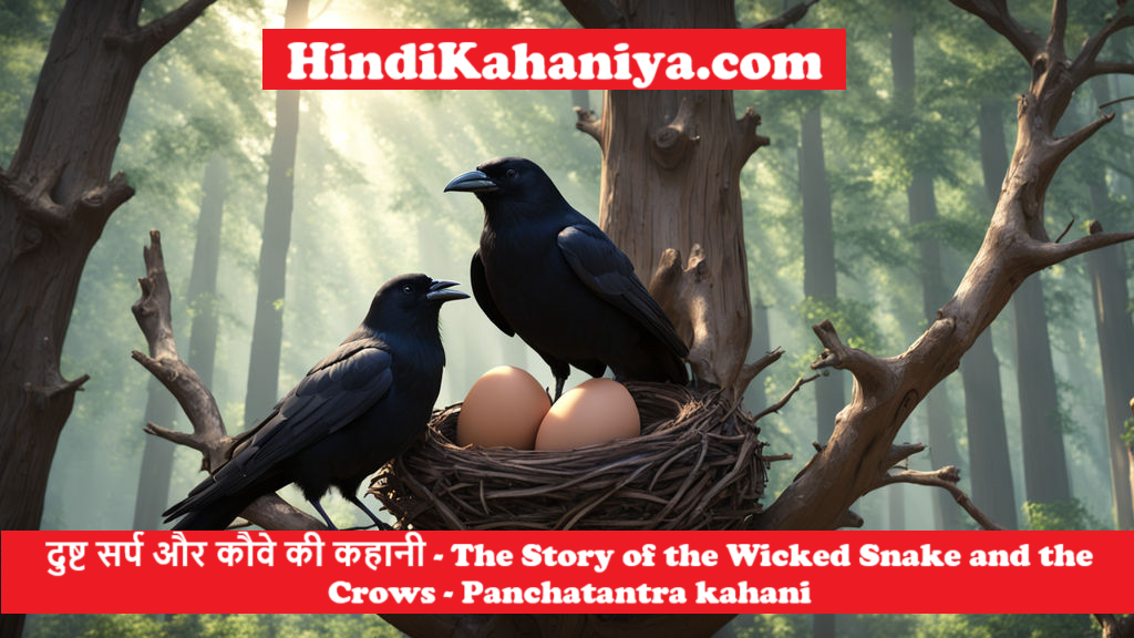 दुष्ट सर्प और कौवे की कहानी - The Story of the Wicked Snake and the Crows - Panchatantra kahani