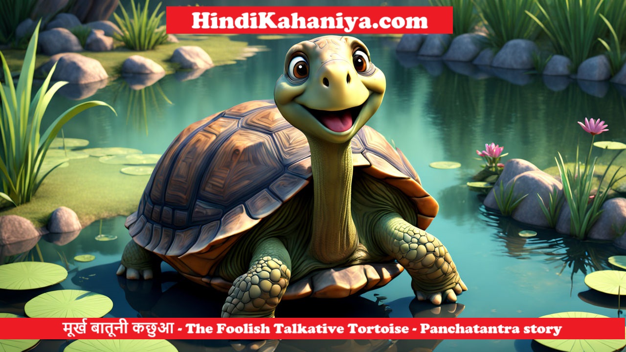 मूर्ख बातूनी कछुआ - The Foolish Talkative Tortoise - Panchatantra short story in hindi