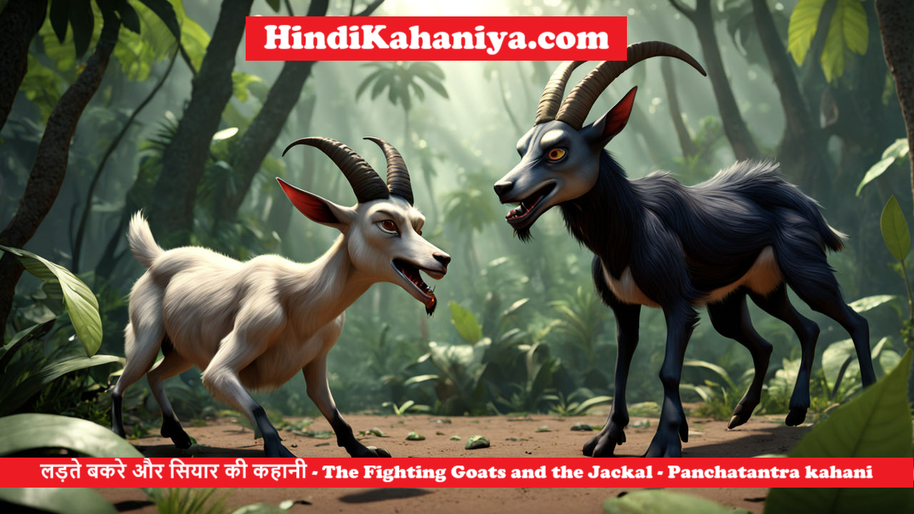 लड़ते बकरे और सियार की कहानी - The Fighting Goats and the Jackal - Panchatantra kahani