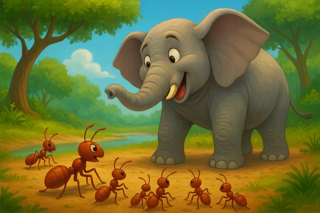 दोस्ती का महत्व – हाथी और चींटियों की कहानी (Importance of Friendship – Story of the Elephant and the Ants) Hindi mini story