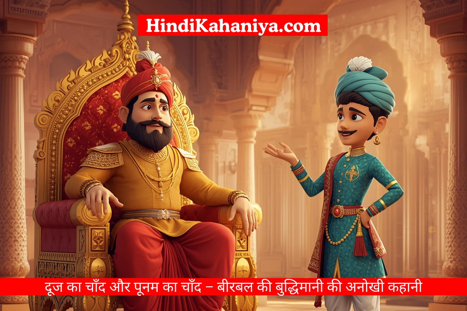 दूज का चाँद और पूनम का चाँद – बीरबल की बुद्धिमानी की अनोखी कहानी - अकबर बीरबल की कहानी