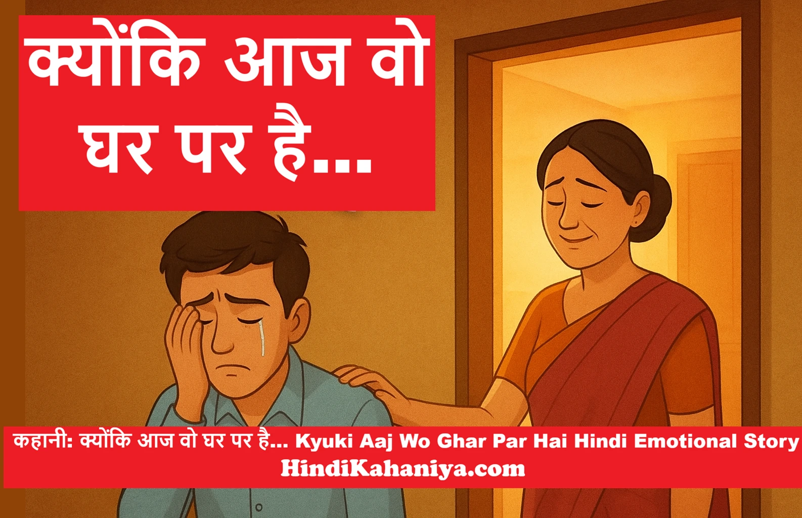 kyunki-aaj-wo-ghar-par-hai-hindi-story ghar-ko-ghar-banane-wali